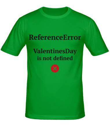Мужская футболка Reference error valentine