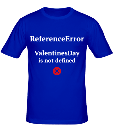 Мужская футболка Reference error valentine