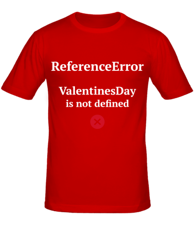 Мужская футболка Reference error valentine