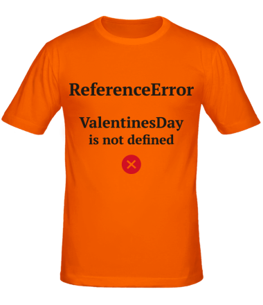 Мужская футболка Reference error valentine