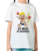 Детская футболка От меня не убежишь  фото