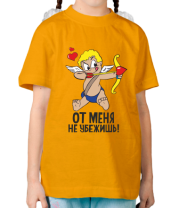 Детская футболка От меня не убежишь  фото