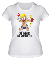 Женская футболка От меня не убежишь  фото