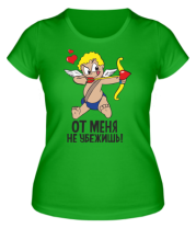 Женская футболка От меня не убежишь  фото