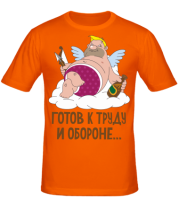 Мужская футболка Готов к труду и обороне  фото