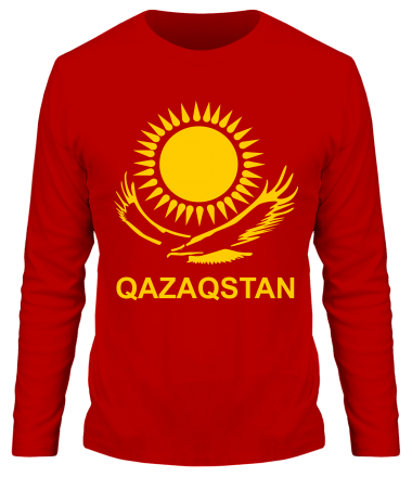 Мужская футболка длинный рукав QAZAQSTAN 