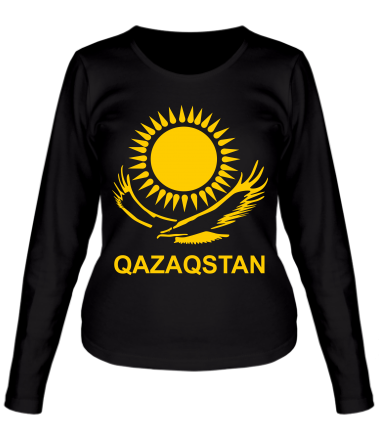 Женская футболка длинный рукав QAZAQSTAN 