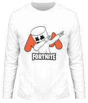 Мужская футболка длинный рукав Dj Marshmello fortnite dab фото