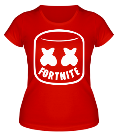 Женская футболка Marshmello and Fortnite