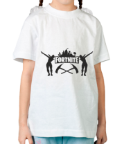 Детская футболка Fortnite dancing logo фото