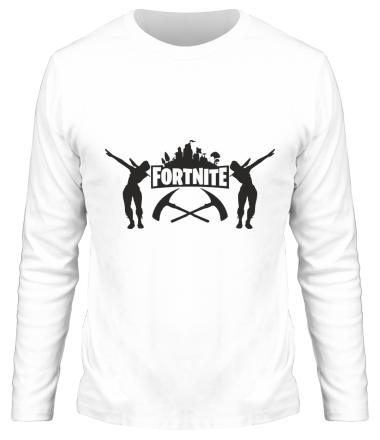 Мужская футболка длинный рукав Fortnite dancing logo