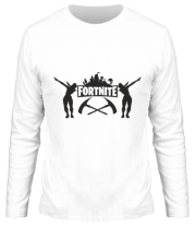 Мужская футболка длинный рукав Fortnite dancing logo фото