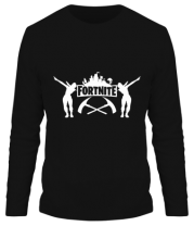 Мужская футболка длинный рукав Fortnite dancing logo фото