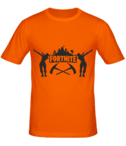 Мужская футболка Fortnite dancing logo фото
