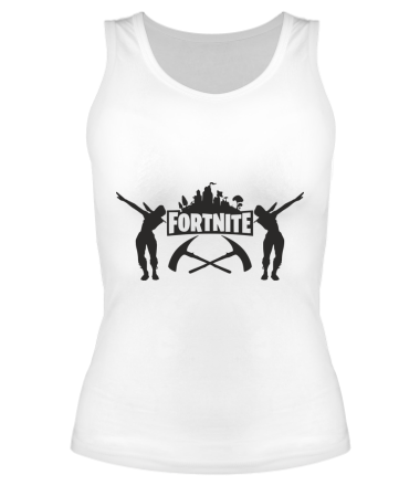 Женская майка борцовка Fortnite dancing logo