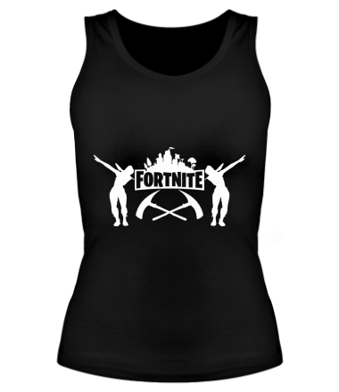 Женская майка борцовка Fortnite dancing logo