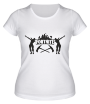 Женская футболка Fortnite dancing logo фото