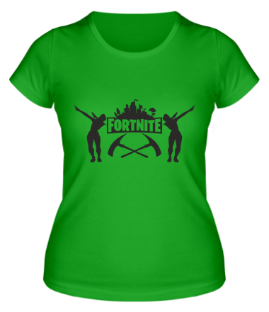 Женская футболка Fortnite dancing logo