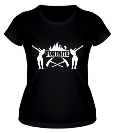 Женская футболка Fortnite dancing logo