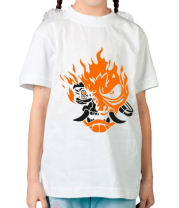 Детская футболка Cyberpunk 2077 fire фото