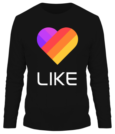 Мужская футболка длинный рукав Likee mobile app