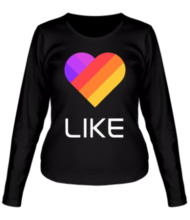 Женская футболка длинный рукав Likee mobile app