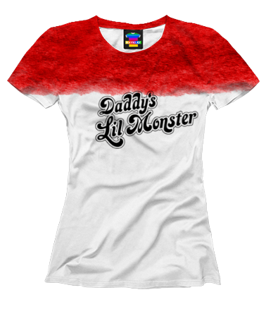 Женская футболка 3D Daddy's Lil Monster