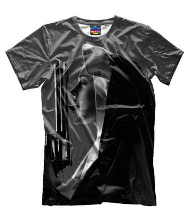 Мужская футболка 3D Nun c пистолетом