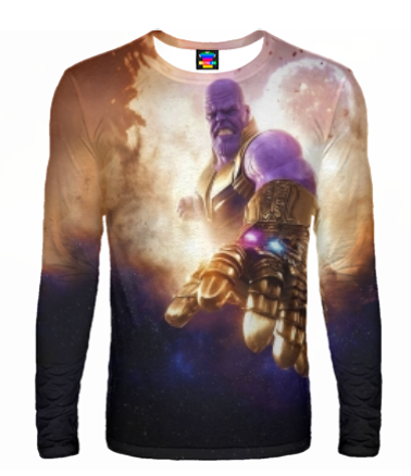 Мужская футболка с длинным рукавом 3D Thanos