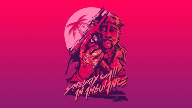 Футболка поло мужская 3D Hotline Miami