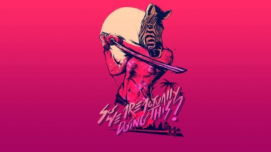 Женская футболка с длинным рукавом 3D Hotline Miami