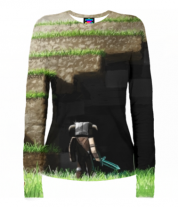 Женская футболка с длинным рукавом 3D Minecraft фото