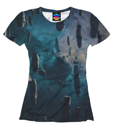 Женская футболка 3D Космос