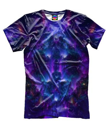 Мужская футболка 3D Взрыв абстрактной звезды