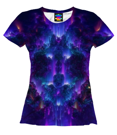 Женская футболка 3D Взрыв абстрактной звезды