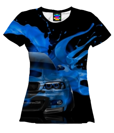Женская футболка 3D BMW 3