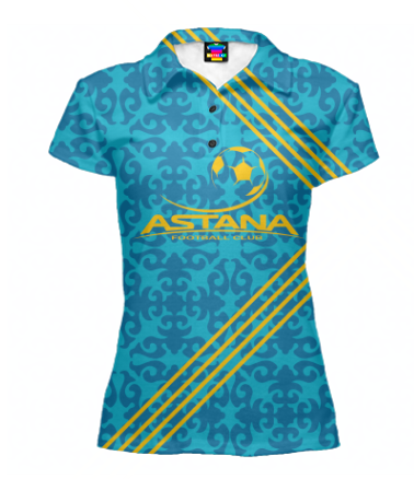 Футболка поло женская 3D FC ASTANA