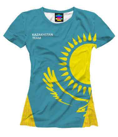 Женская футболка 3D Kazakhstan team