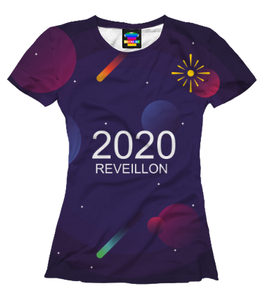 Женская футболка 3D New Year 2020