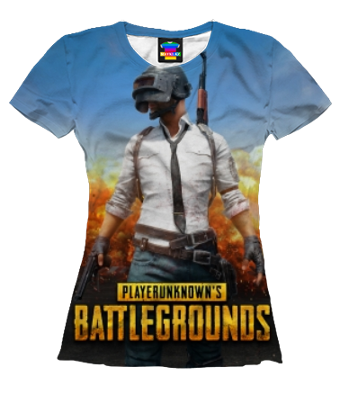 Женская футболка 3D Playerunknown`s battlegrounds 1