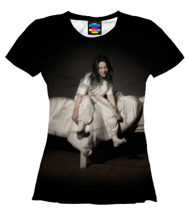 Женская футболка 3D Billie Eilish