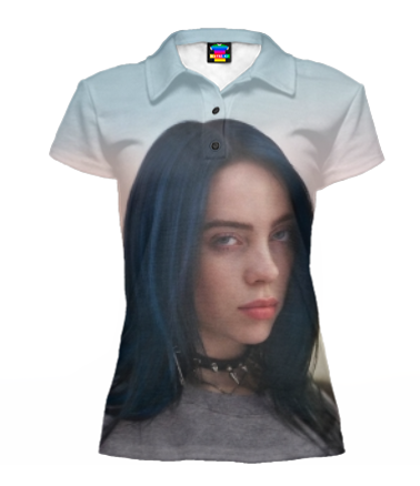 Футболка поло женская 3D Billie Eilish