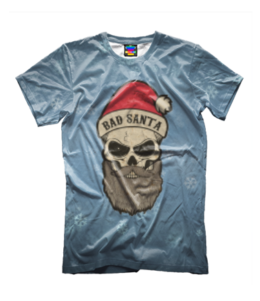 Детская футболка 3D Bad Santa