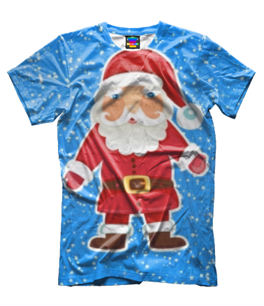 Мужская футболка 3D Дед мороз