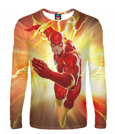 Мужская футболка с длинным рукавом 3D Flash