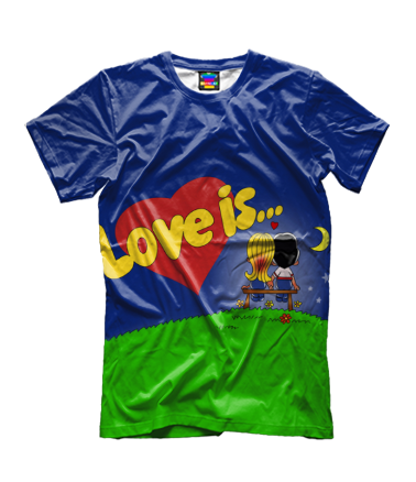 Детская футболка 3D Love is