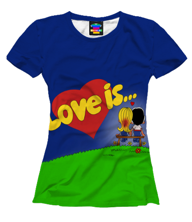 Женская футболка 3D Love is