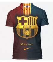Футболка поло мужская 3D Barcelona