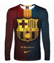 Мужская футболка с длинным рукавом 3D Barcelona