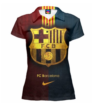 Футболка поло женская 3D Barcelona